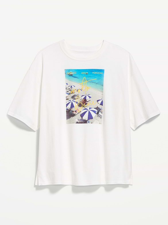 T-shirts ample à manches courtes à imprimé