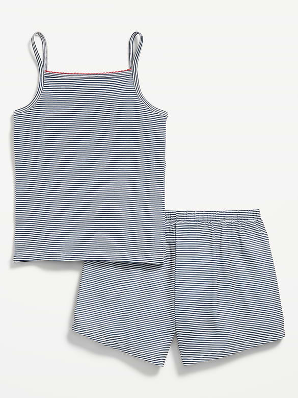 Striped Pajama Cami and Shorts Set for Girls