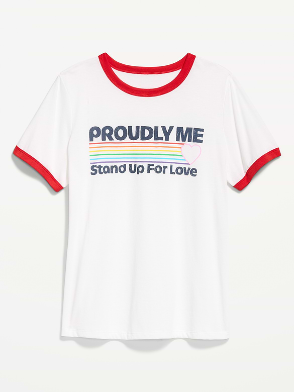 T-shirt passe-partout ras du cou à imprimé de la Fierté