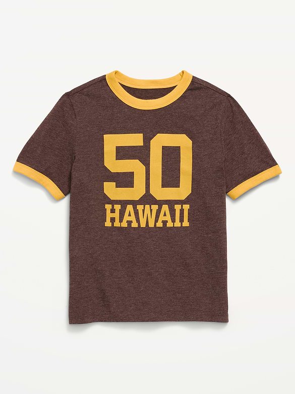 Softest Short-Sleeve Ringer Graphic T-Shirt for Boys