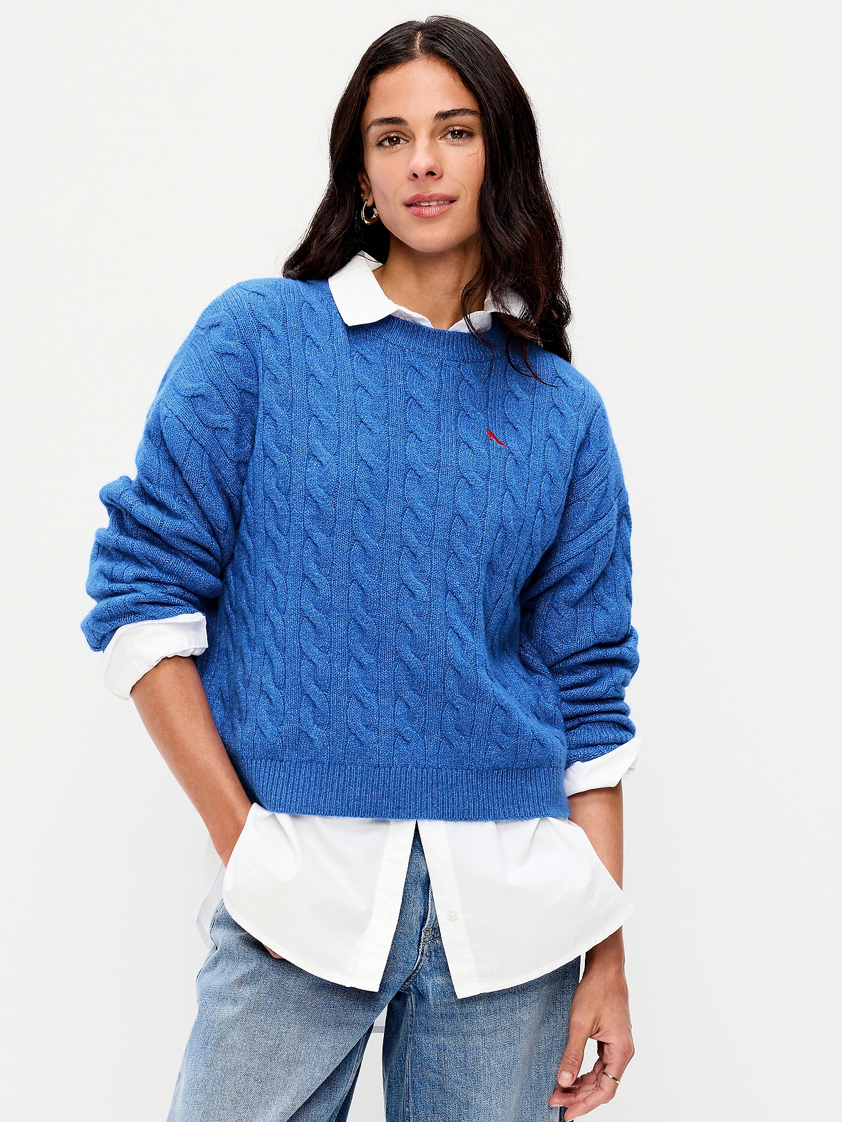 Old Navy x The Devil Wears Prada SoSoft Cerulean Cable-Knit