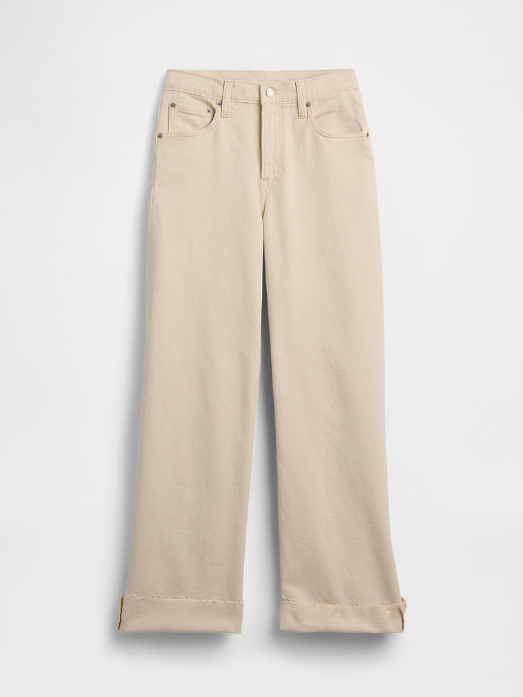 Image number 6 showing, High Rise Stride Wide-Leg Ankle Jeans