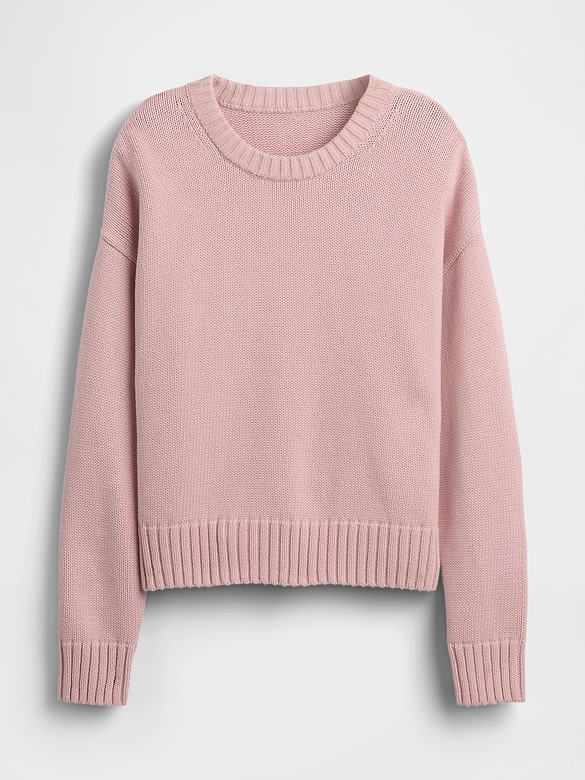 100% Cotton Oversized Crop Sweater