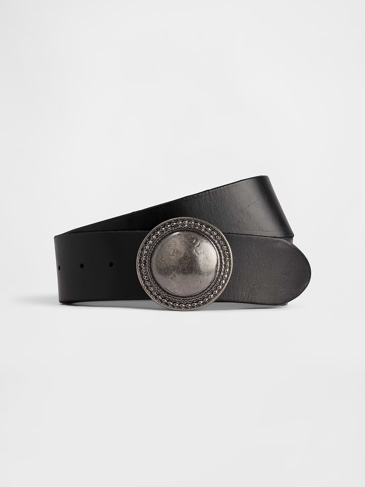 Image number 1 showing, Leather Western Belt