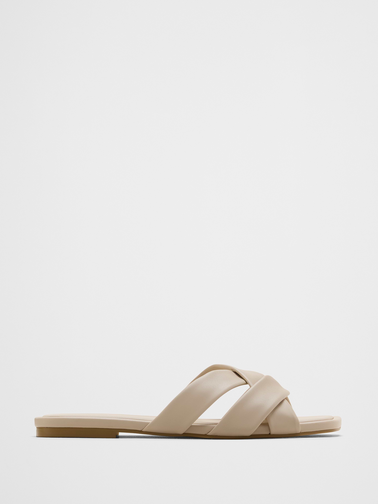 Image number 1 showing, Vegan Leather Crossover Sandal