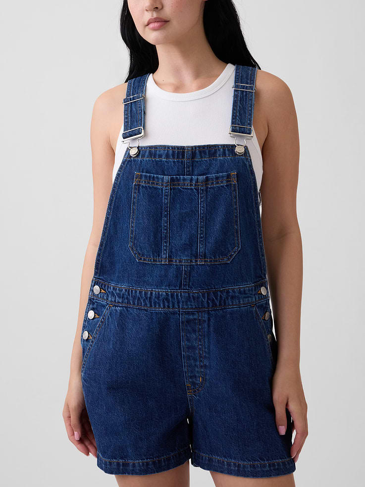 Image number 2 showing, Denim Shortalls