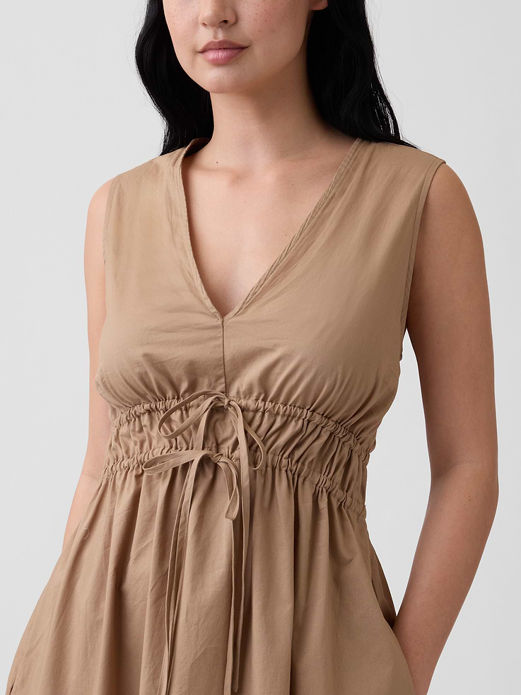 Image number 3 showing, Sleeveless Tie-Front Maxi Dress