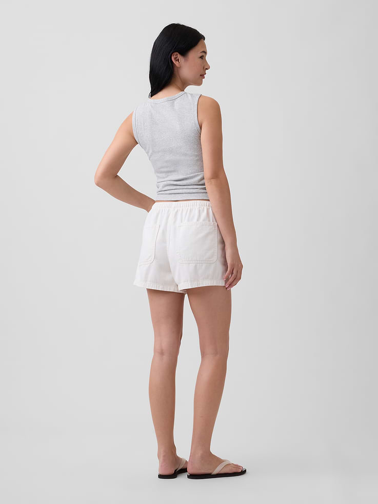 Image number 4 showing, 3" Mid Rise Pull-On Denim Shorts