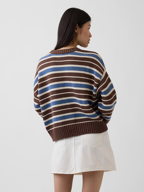 100% Cotton Oversized Crop Sweater