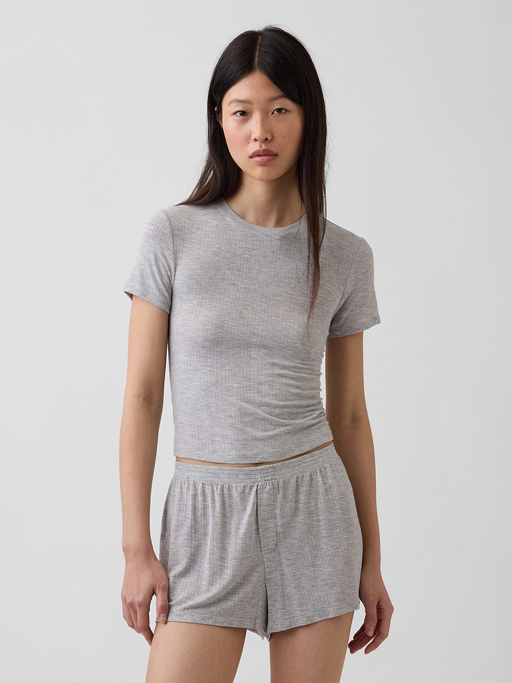 Image number 1 showing, SoftMade Modal Rib PJ T-Shirt