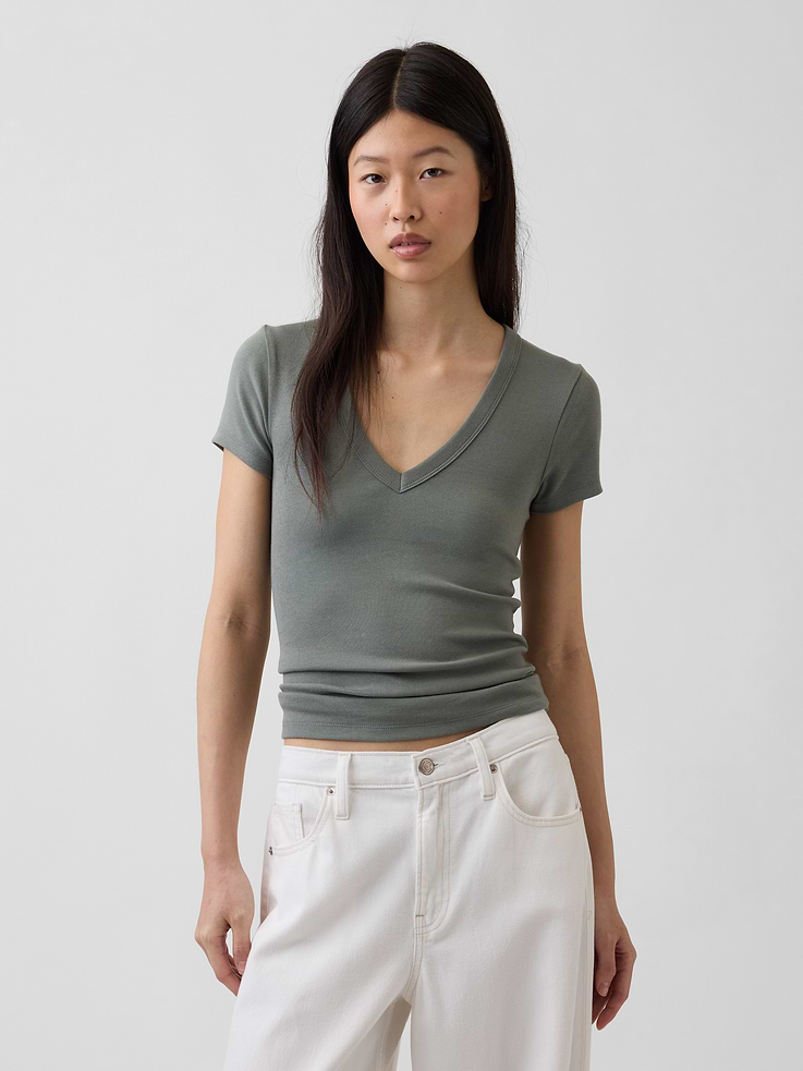 Image number 1 showing, Modern V-Neck T-Shirt