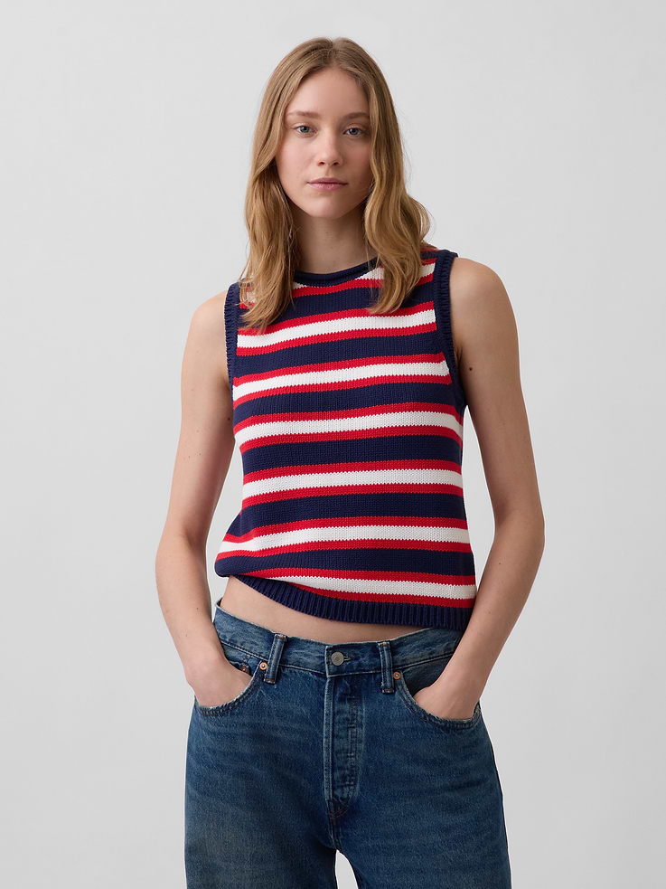 Image number 1 showing, 100% Cotton Sweater Vest