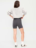 Image number 3 showing, High-Waisted Jersey Biker Shorts -- 6-inch inseam