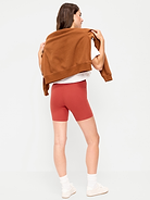 Image number 3 showing, High-Waisted Jersey Biker Shorts -- 6-inch inseam