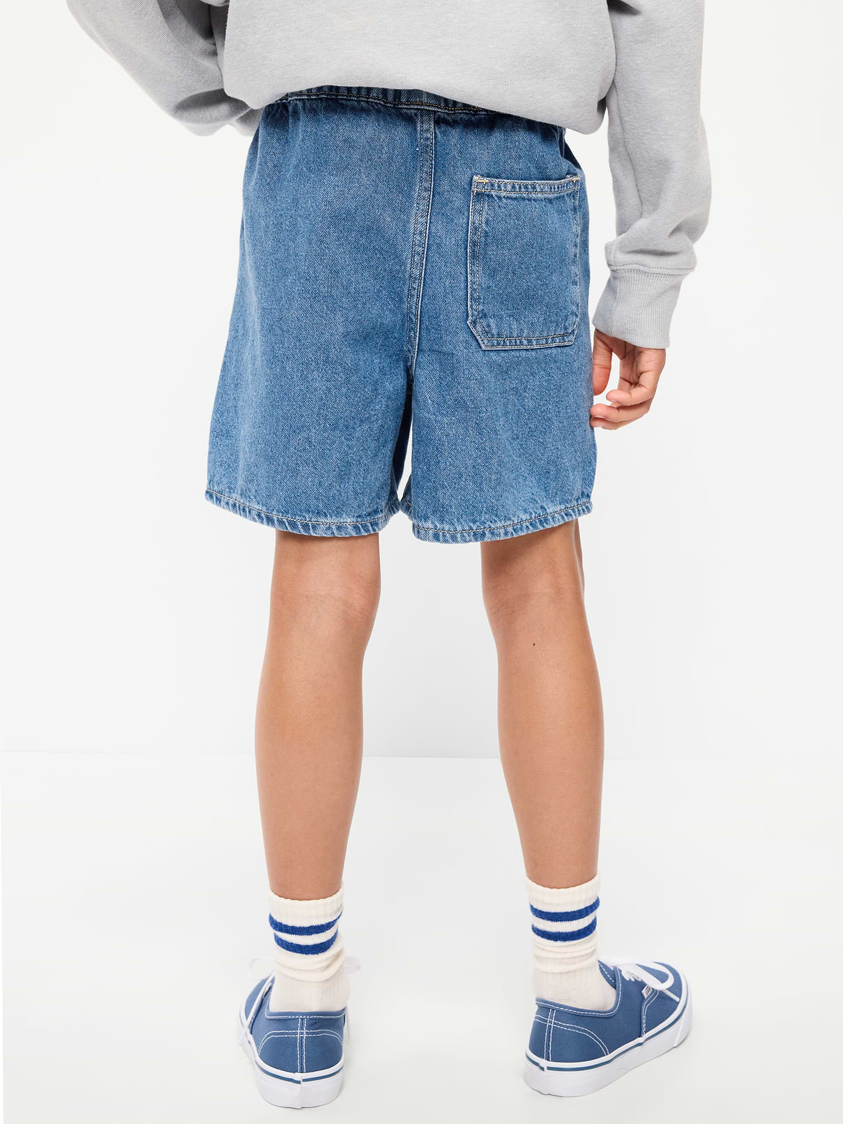 Image number 2 showing, Above Knee Super Baggy Pull-On Jean Shorts for Boys