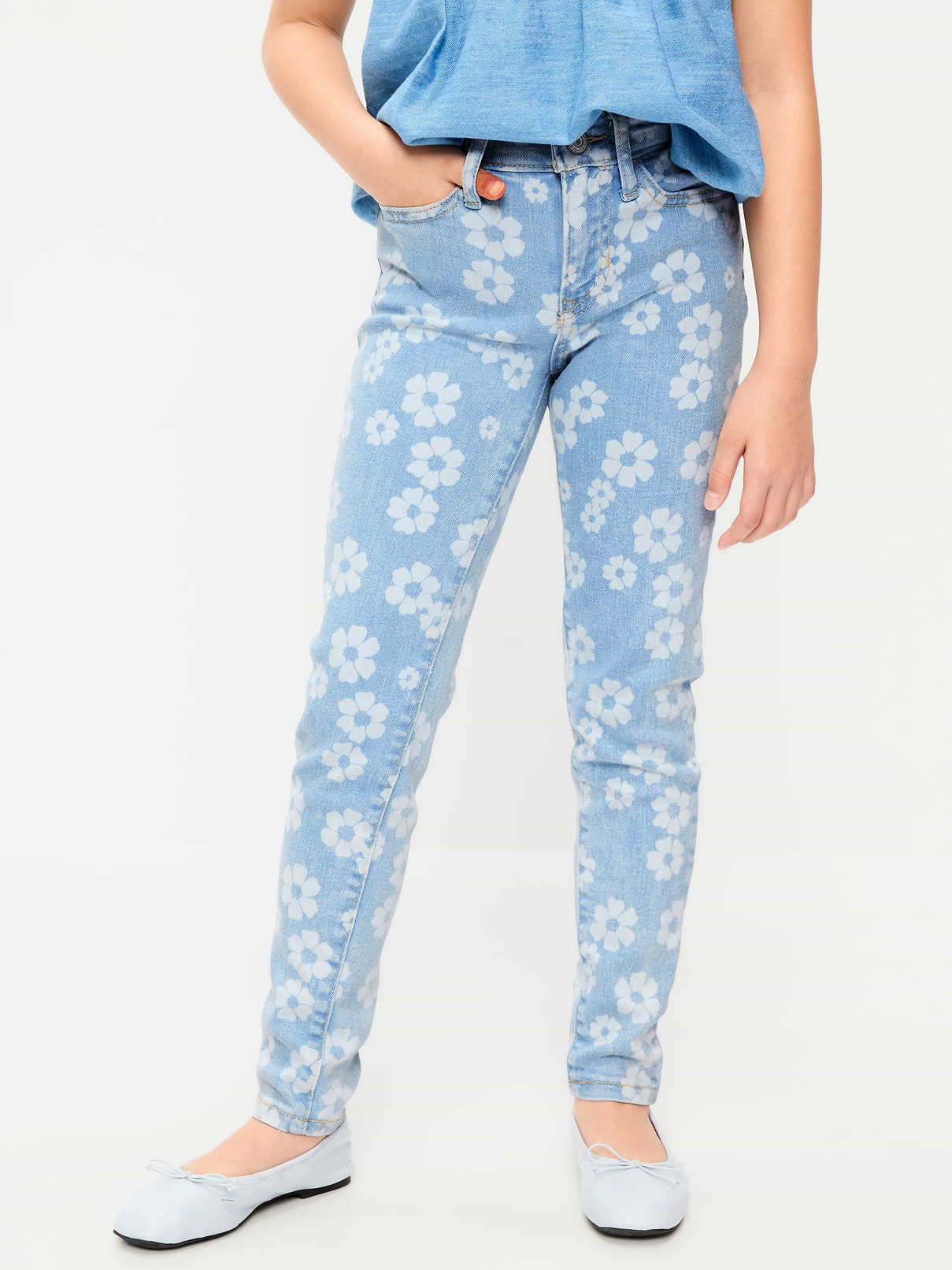 Image number 1 showing, High-Waisted Rockstar 360° Stretch Jeggings for Girls