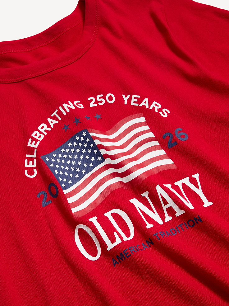 Image number 4 showing, Crew-Neck Flag Logo Graphic T-Shirt