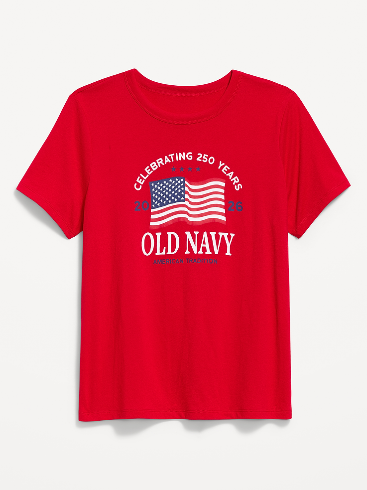 Image number 5 showing, Crew-Neck Flag Logo Graphic T-Shirt