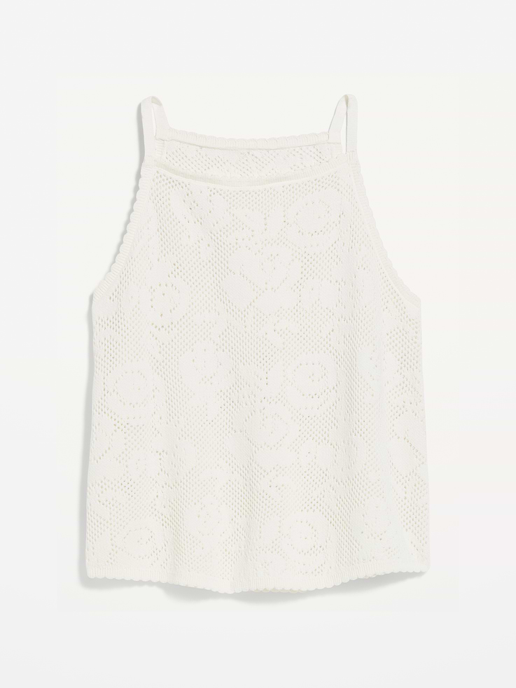 Image number 4 showing, Seaside Cotton Open-Weave Apron Tank Top