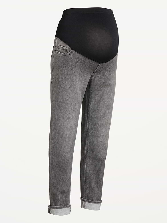 Maternity Full-Panel Wow Boyfriend Jeans
