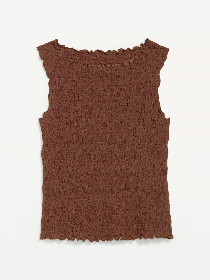 Image 4 of 8, Sleeveless Smocked Tank Top