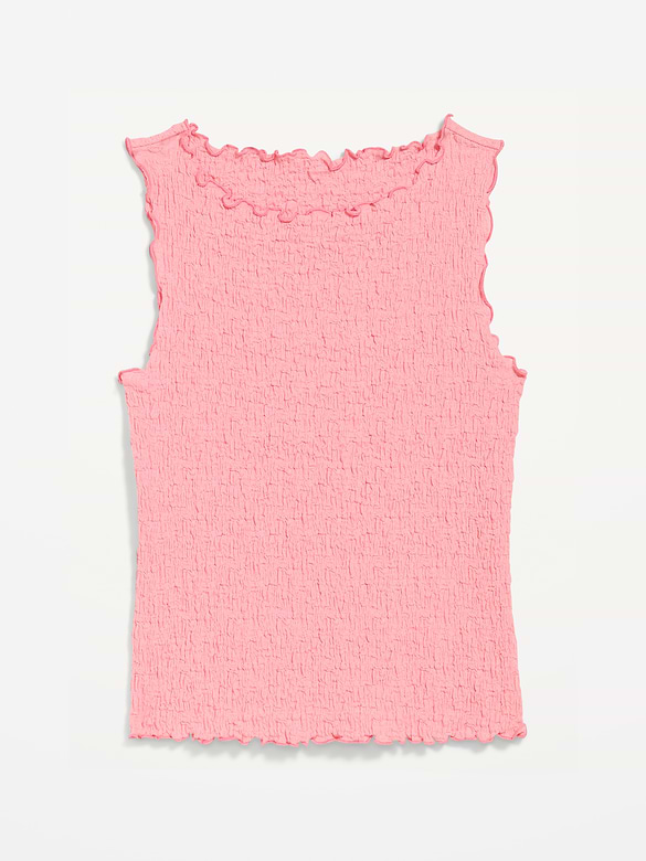 Sleeveless Smocked Tank Top