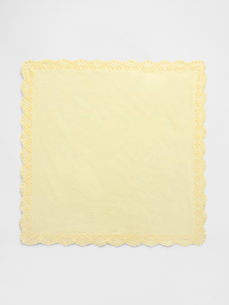 Image number 4 showing, 100% Cotton Eyelet Bandana Scarf