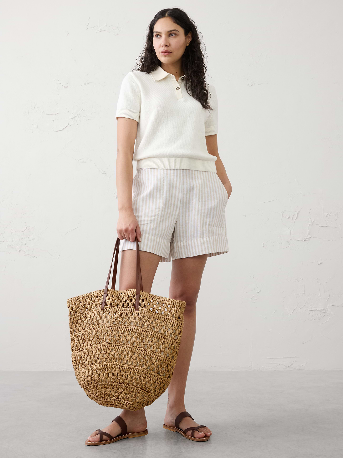 Image number 3 showing, Straw Market Tote