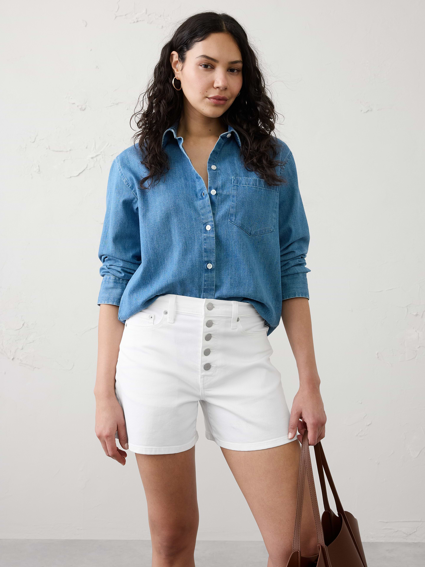 Image number 1 showing, High-Rise Denim Short