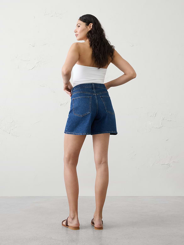 High-Rise Denim Short