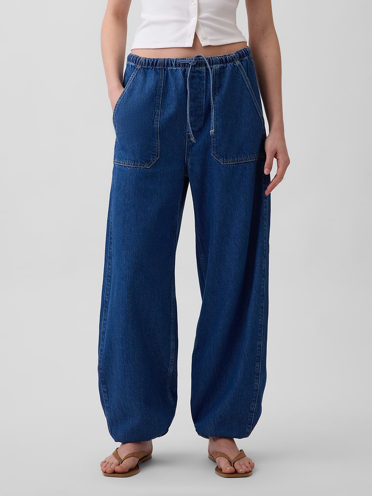 Image number 2 showing, High Rise UltraSoft Easy Barrel Jeans