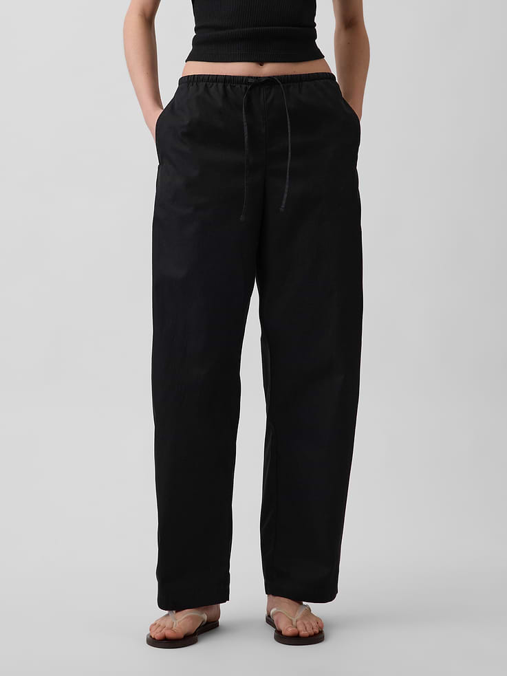 Image number 2 showing, Poplin Easy Barrel Pants
