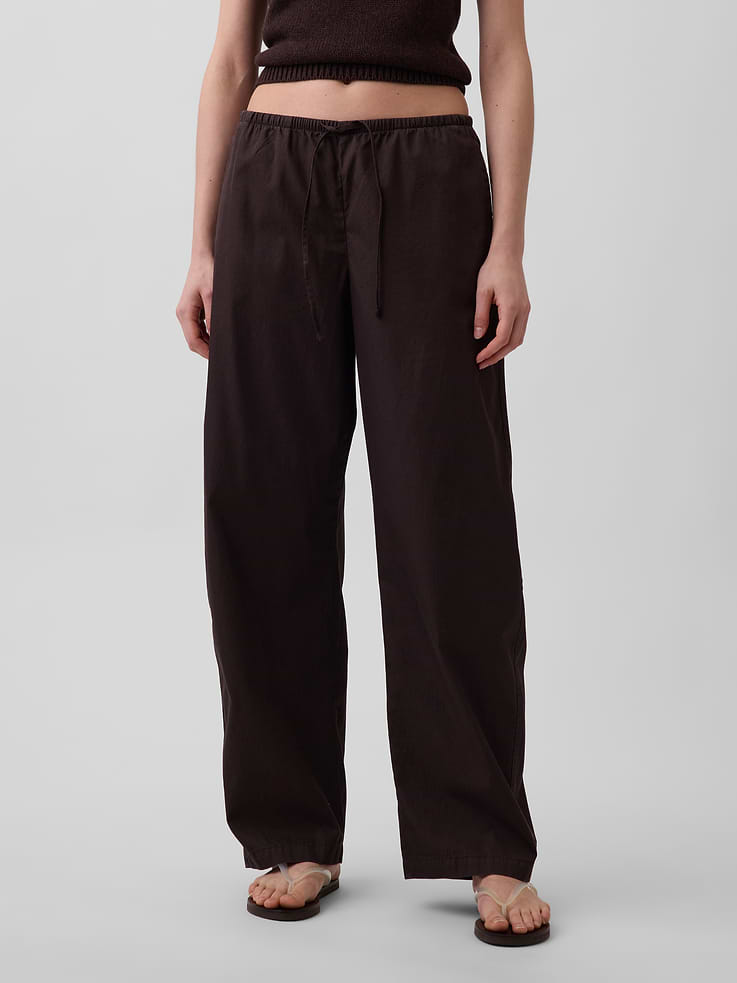 Image number 2 showing, Poplin Easy Barrel Pants