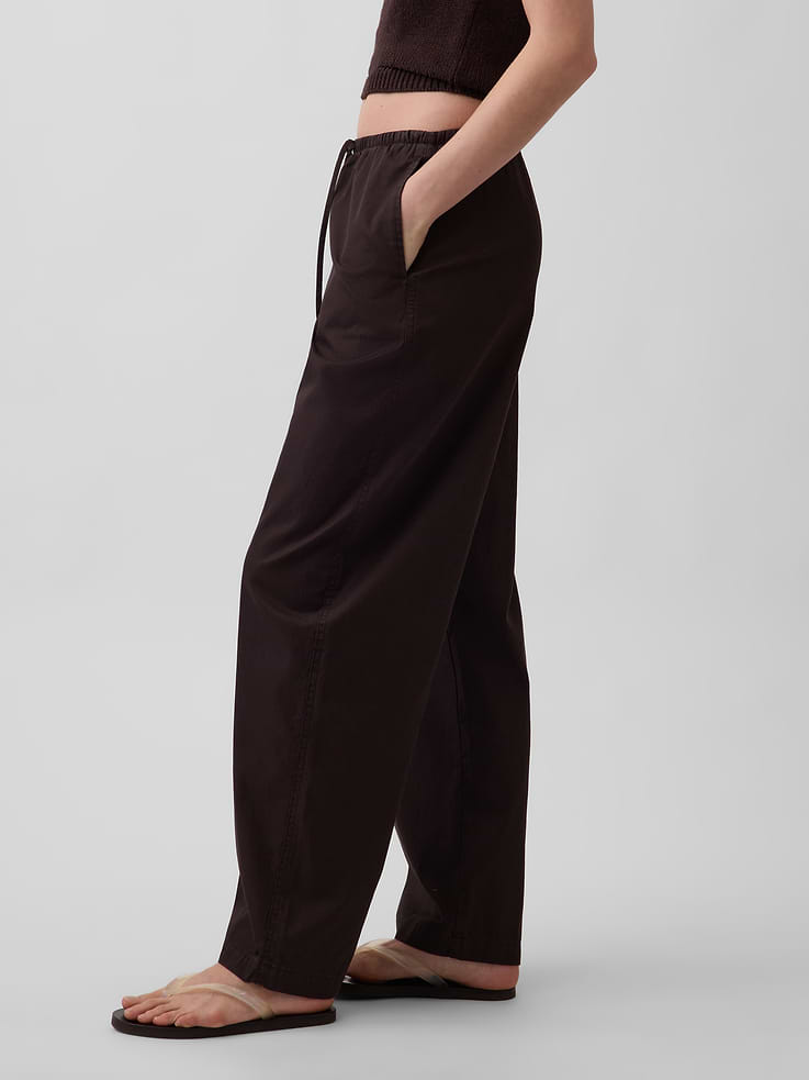 Image number 3 showing, Poplin Easy Barrel Pants