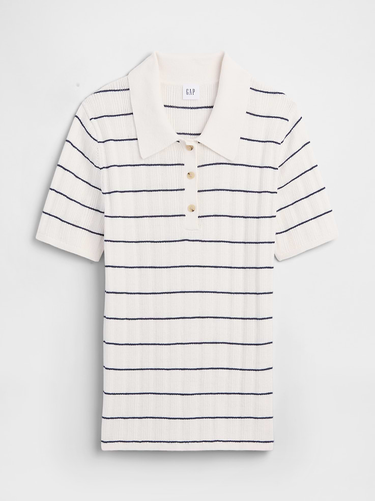 Image number 5 showing, Ribbed Sweater Polo Shirt