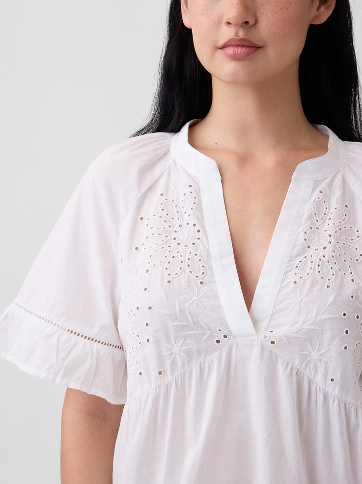 Image number 4 showing, Relaxed Eyelet Top