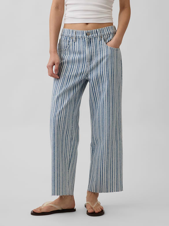 Low Slung Relaxed Crop Jeans