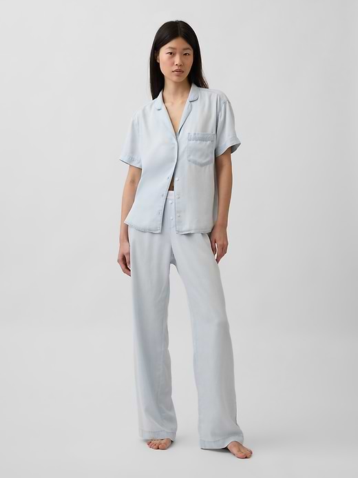 Poplin PJ Pants - Light blue indigo by Gap