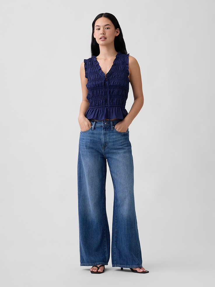 Image number 3 showing, Smocked Sleeveless Top