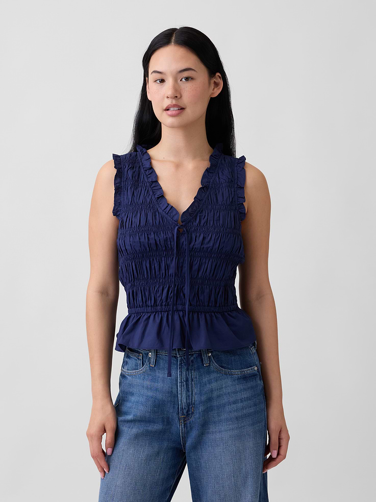 Image number 1 showing, Smocked Sleeveless Top