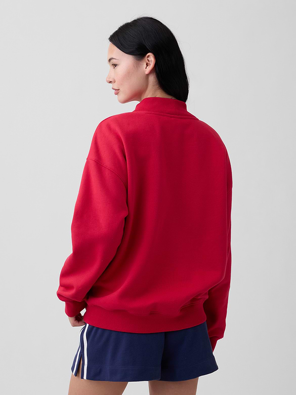 Oversized Gap Logo Mockneck Tunic Sweatshirt