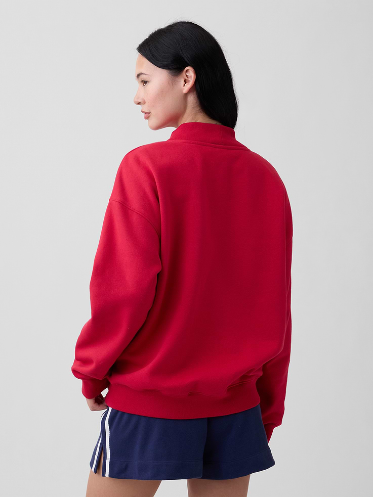 Image 2 of 5, Oversized Gap Logo Mockneck Tunic Sweatshirt