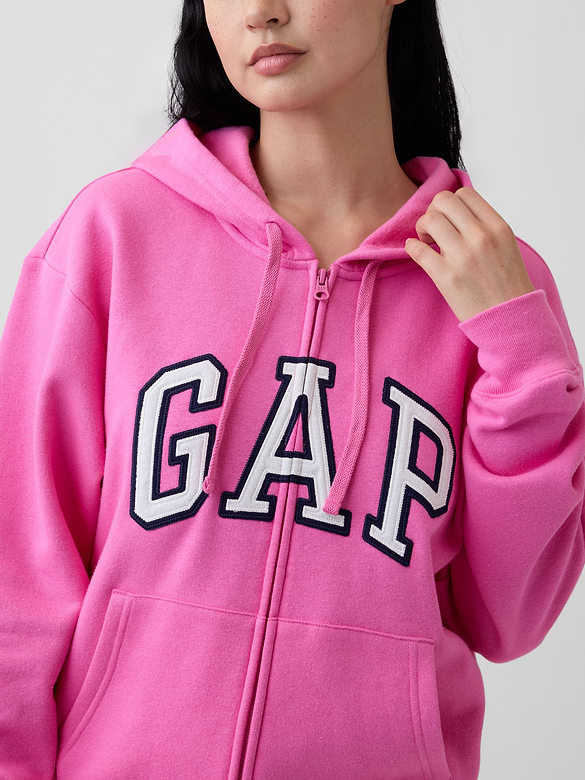 Relaxed Gap Logo Zip Hoodie