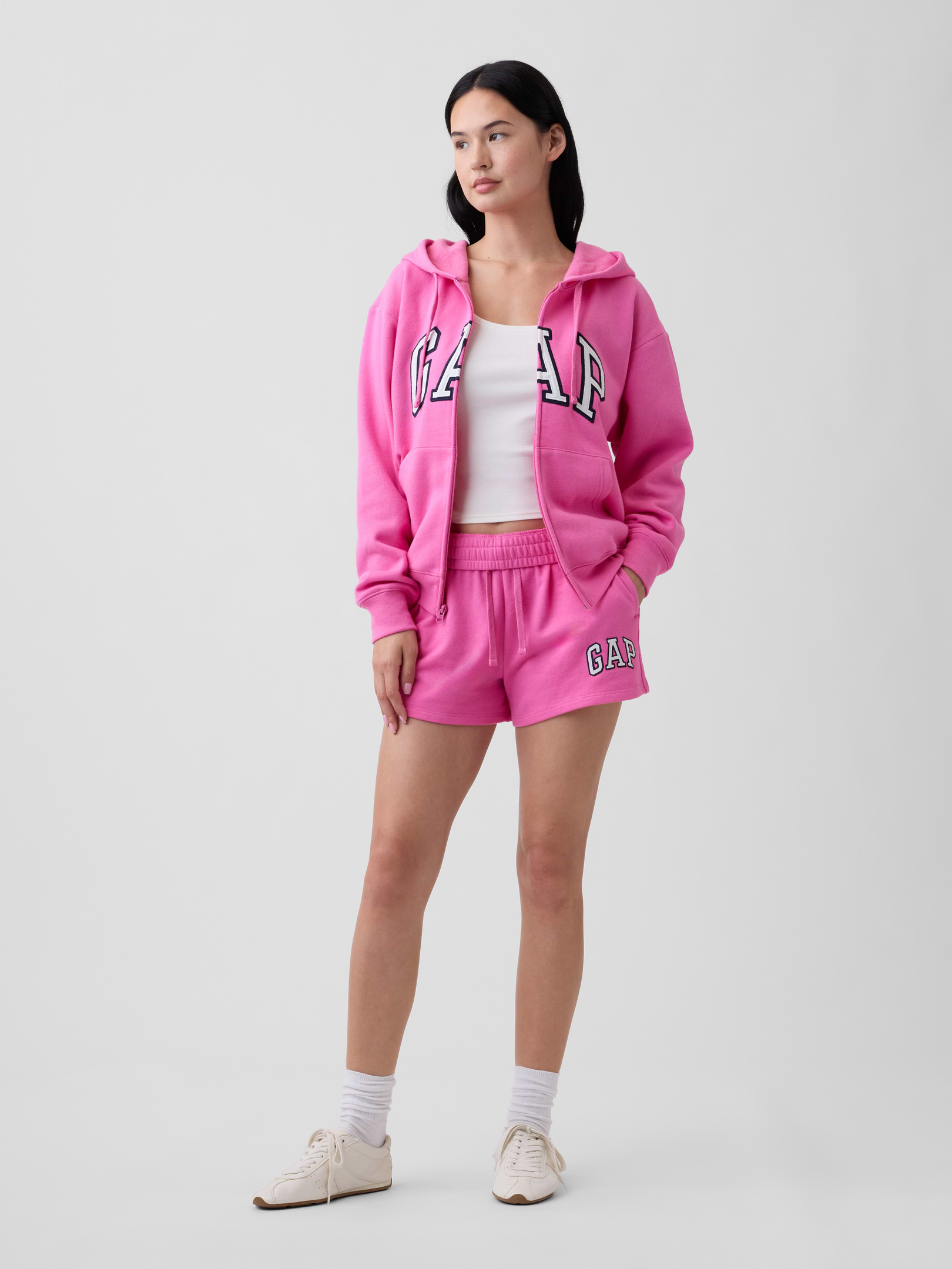 Relaxed Gap Logo Zip Hoodie | Gap Factory