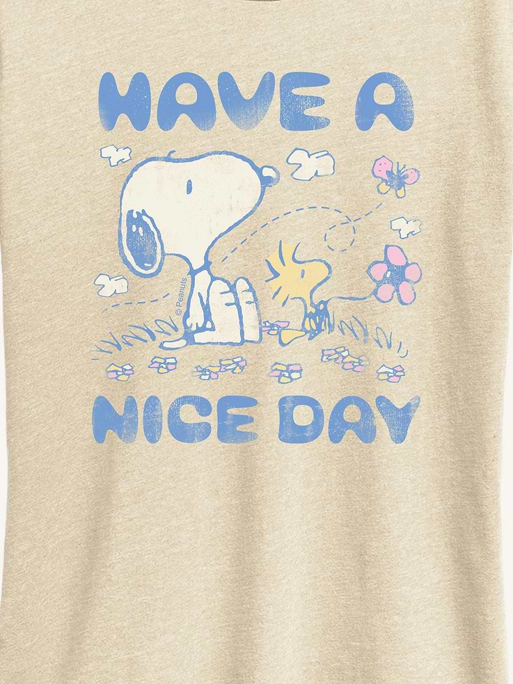 Image number 2 showing, Peanuts Snoopy And Woodstock Have A Nice Day Short Sleeve Graphic T-Shirt