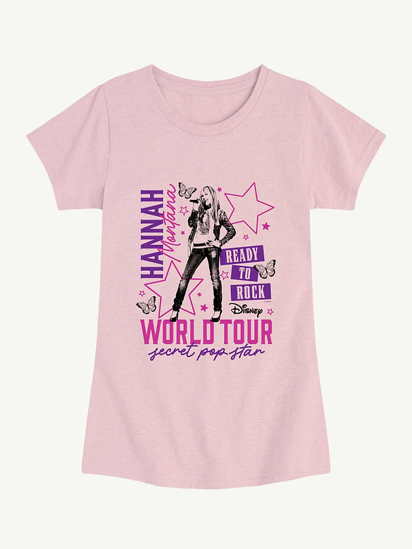 Disney Hannah Montana Concert Short Sleeve Graphic T-Shirt For Girls