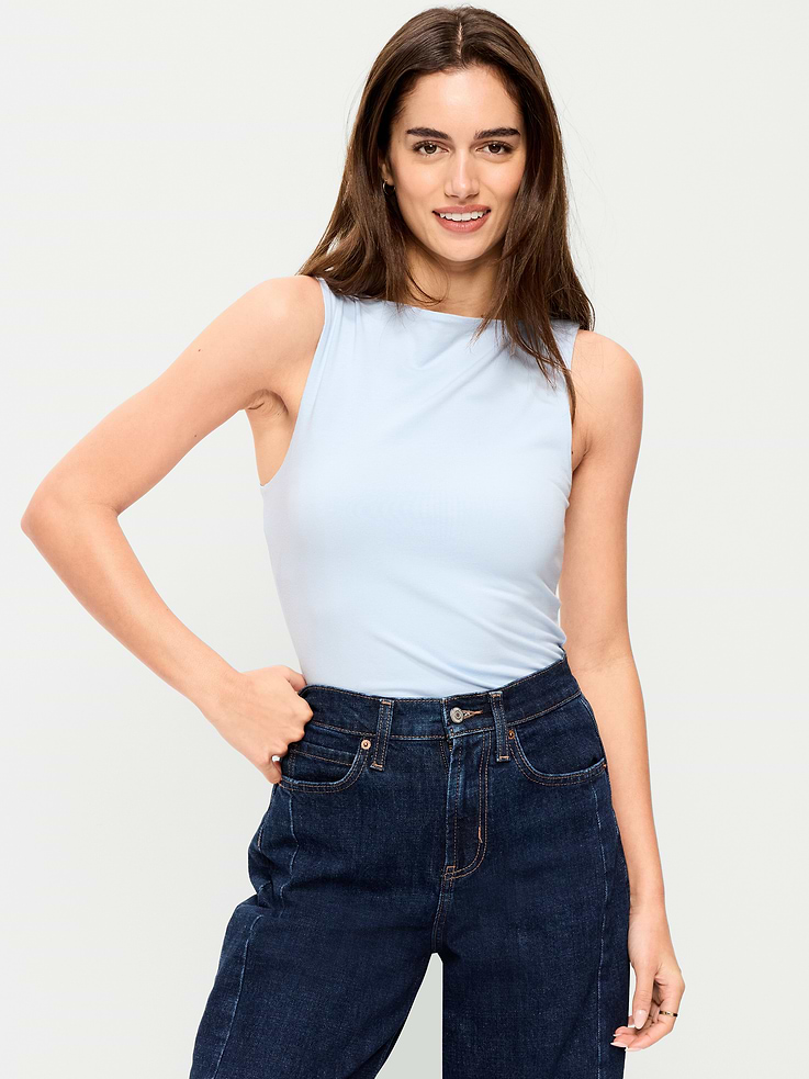 Image number 1 showing, Hug Double-Layer Boat-Neck Top