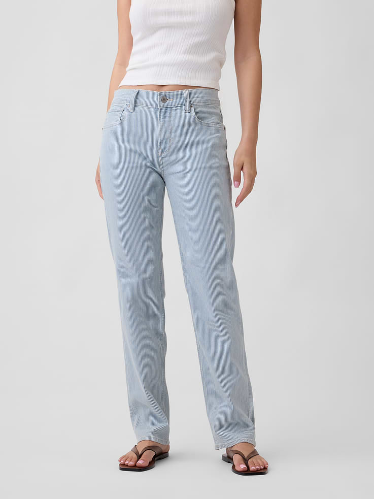 Image number 2 showing, Mid Rise Stripe '90s Slim Straight Jeans