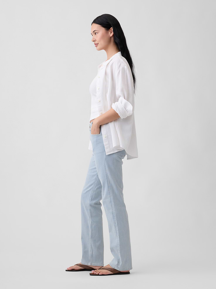 Image number 3 showing, Mid Rise Stripe '90s Slim Straight Jeans