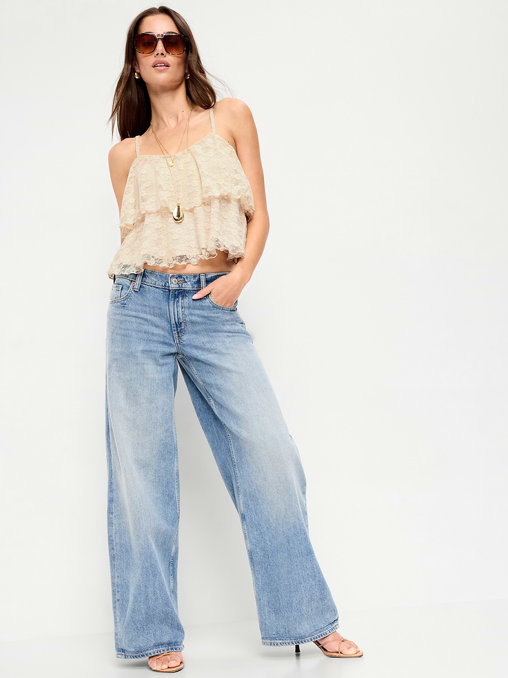 Image number 3 showing, Sleeveless Tiered Lace Ruffle Top